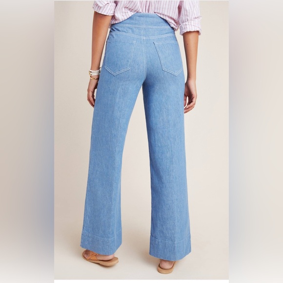 Perfect like new Anthropologie PILCRO High Rise Wide Leg Trouser Jeans 28 - Picture 3 of 10